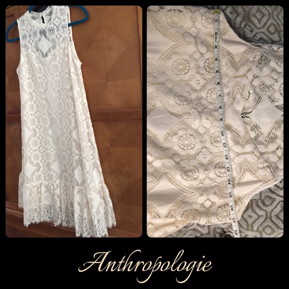Anthropologie Ivory Lace Dress - Picture 5 of 6